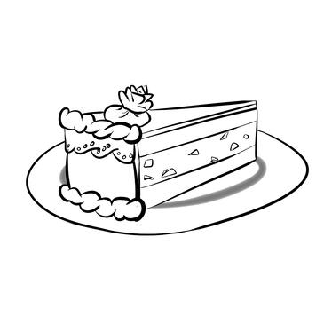 Cake Coloring Page